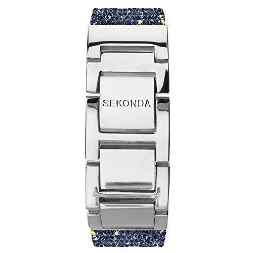 Seksy - Reloj de pulsera para mujer con cristales de Swarovski en la correa, resistente al agua, ajustable