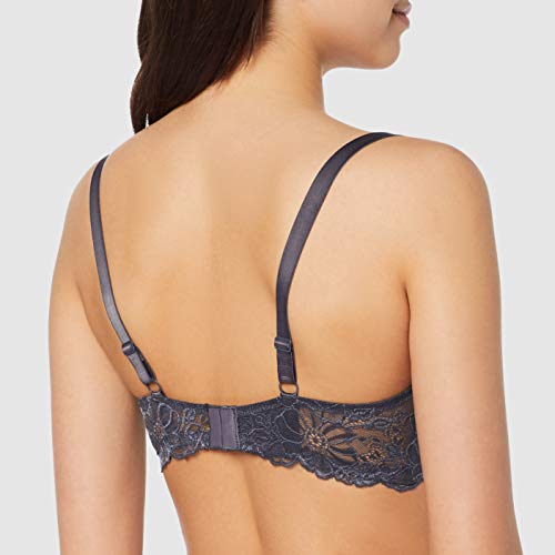 Selene Noelia Sujetador con Push-up, Gris (Gris), 85 (Tamaño del Fabricante:C.85) para Mujer