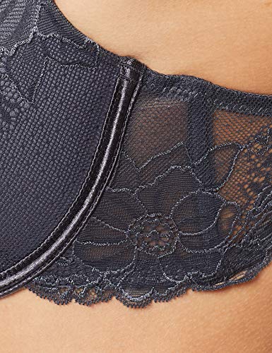 Selene Noelia Sujetador con Push-up, Gris (Gris), 85 (Tamaño del Fabricante:C.85) para Mujer
