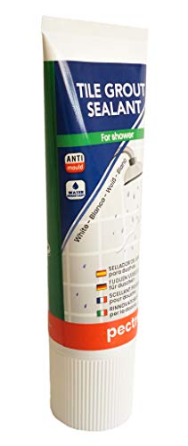 Sellador de juntas para duchas 200ml | No más grietas en las juntas de la ducha | Juntas blancas y sin moho | Reparador y renovador de azulejos especial baño