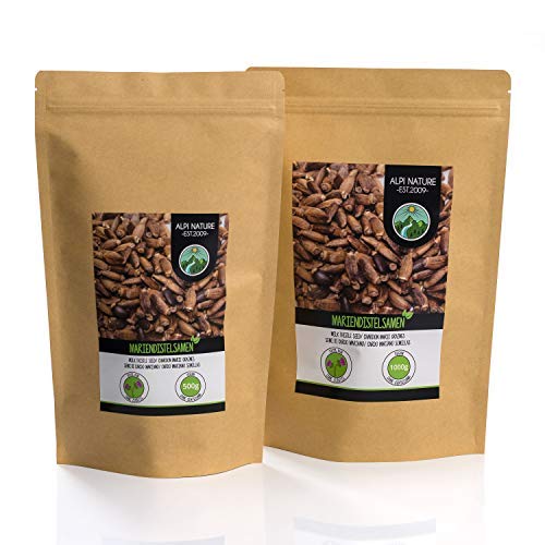 Semillas de cardo mariano (500g), 100% naturales, suavemente secadas, veganas