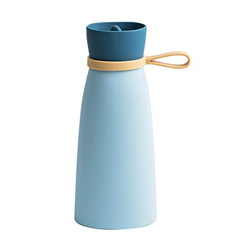 Sencillo Prima De Silicona Caliente Bolsa De Agua, Conjuntos De Punto, Ideal para El Alivio del Dolor Y Terapia Fría Caliente,Azul,S