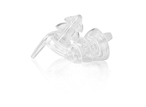 Senner PartyPro tapones transparentes para oídos (SNR 18dB) con soporte de aluminio, para un uso prolongado y repetitivo, con filtro de color transparente