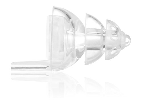 Senner PartyPro tapones transparentes para oídos (SNR 18dB) con soporte de aluminio, para un uso prolongado y repetitivo, con filtro de color transparente