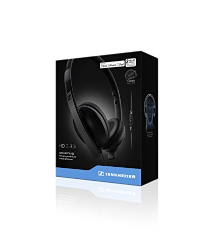 Sennheiser HD 2.30i - Auriculares de Diadema Cerrados (3.5 mm, Compatible con iOS), Color Negro
