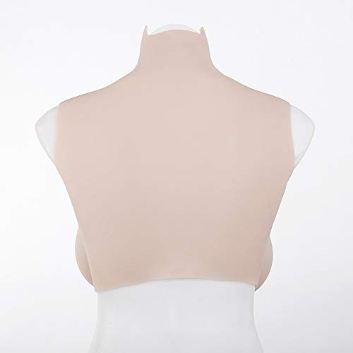 Senos de silicona, mamas artificiales falso pecho potenciador para crossdresser transgénero mastectomía usable, agradable para la piel y suave, PureWhite, DCup