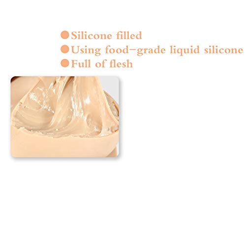 Senos de silicona, mamas artificiales falso pecho potenciador para crossdresser transgénero mastectomía usable, agradable para la piel y suave, PureWhite, DCup