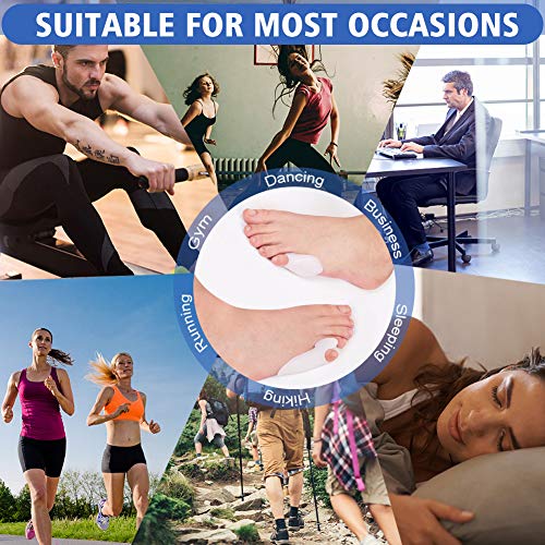 Separador de dedos completo para aliviar el dolor de pies, Gel Correctores de Dedos de Pie Toe Espaciadores protector ejercita tus dedos para tratar y prevenir varios problemas de pies (cubrir)