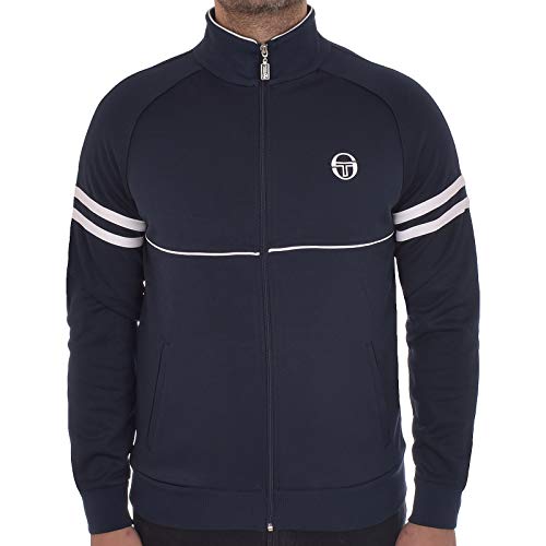 Sergio Tacchini Mens 36969 azul marino/blanco Orion Track TOP