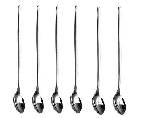 Set de 6 vasos de café de vidrio de 240 ml con 6 cucharas de regalo