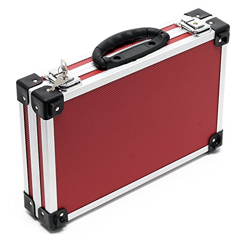 Set de maletines aluminio en negro, azul y rojo Juego maletas Cajas de aluminio para almacenaje