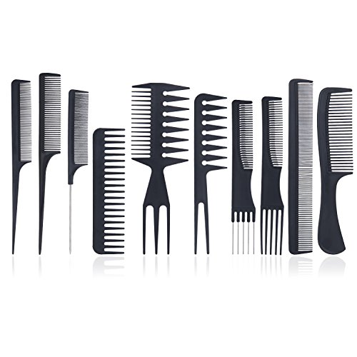 Set de Peines – Meersee Set de 10 Peines Profesionales Salón de Peine Antiestática Peluquería Barberos Peines