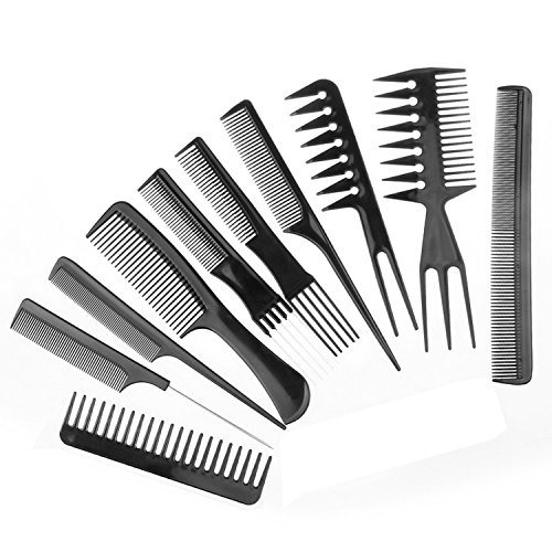 Set de Peines – Meersee Set de 10 Peines Profesionales Salón de Peine Antiestática Peluquería Barberos Peines