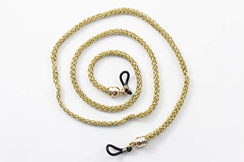 SFY Pack de 2 cadenas para gafas - (negro + dorado)