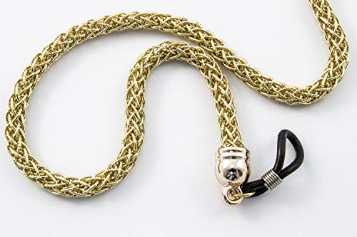SFY Pack de 2 cadenas para gafas - (negro + dorado)