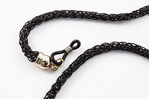 SFY Pack de 2 cadenas para gafas - (negro + dorado)