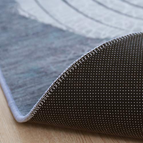SGLMYD Gris Modernas Patrón Geométrico Ondulado,alfombras Grandes,alfombras Dormitorio,alfombras Infantiles,alfombras Salon Pelo Corto,for Pasillos,Comedor,Shaggy,Antideslizantes,Lavables
