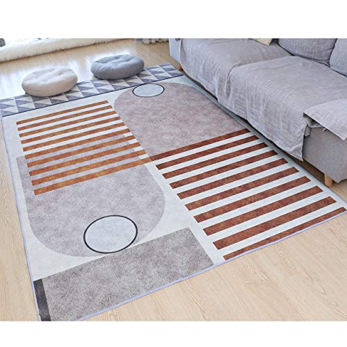 SGLMYD Gris Modernas Patrón Geométrico Ondulado,alfombras Grandes,alfombras Dormitorio,alfombras Infantiles,alfombras Salon Pelo Corto,for Pasillos,Comedor,Shaggy,Antideslizantes,Lavables