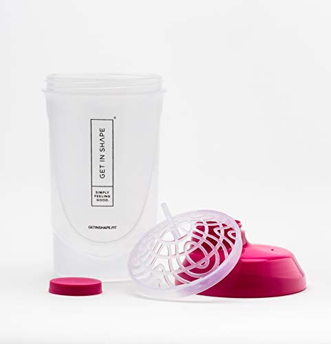 Shaker Bottle para Slim Shake o Mezclador de proteínas con colador - 600 ml – Shaker Bottle de Get in Shape