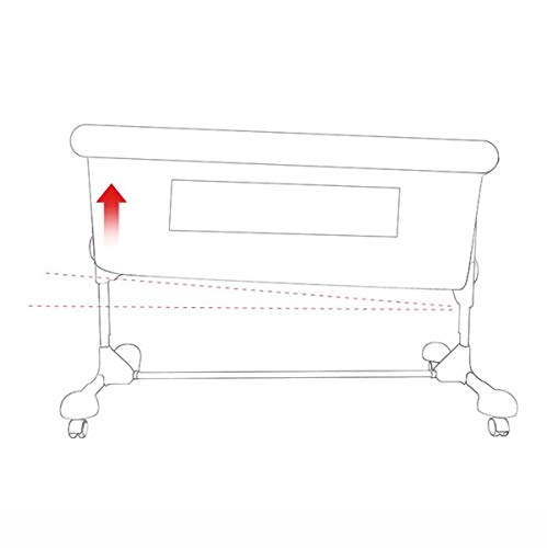 SHARESUN Bebé de la cabecera de la Cuna, Cuna Plegable del bebé de Noche W/Bolsa de Transporte, colchón y Malla Transpirable, ángulo y Altura Regulables, para los bebés recién Nacido del niño