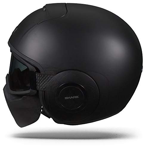 Shark Casco de moto DRAK BLANK Mat KMA, Negro, XL