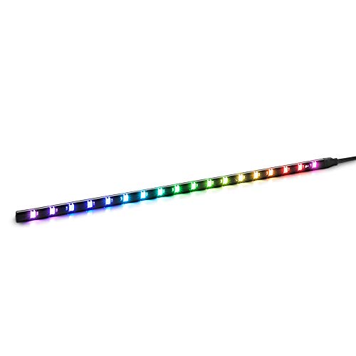 Sharkoon SHARK Blades RGB Strip - Tira LED para Caja de PC Gaming, Negro