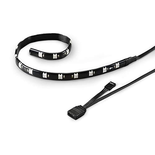 Sharkoon SHARK Blades RGB Strip - Tira LED para Caja de PC Gaming, Negro