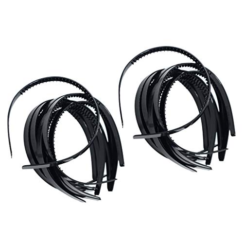 sharprepublic 20x Mujeres Plástico Liso Flexible Alice Hair Band Diadema DIY Accesorio para El Cabello