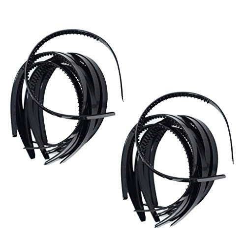 sharprepublic 20x Mujeres Plástico Liso Flexible Alice Hair Band Diadema DIY Accesorio para El Cabello