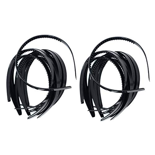 sharprepublic 20x Mujeres Plástico Liso Flexible Alice Hair Band Diadema DIY Accesorio para El Cabello