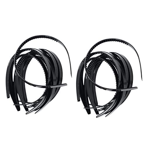 sharprepublic 30x Mujeres Plástico Liso Flexible Banda para El Cabello Alice Diadema Accesorio para El Cabello