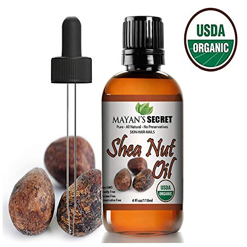 Shea Nut Oil USDA Certified Organic Natual Undiluted Cold Pressed for Skin Hair Lips and Nails