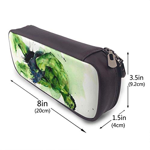 shenguang Estuche para lápices Acuarela Hulk Estuche para lápices de gran capacidad Estuche para lápices de maquillaje Papelería con soporte para bolígrafos con doble cremallera para la escu
