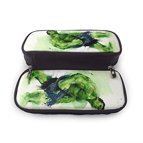 shenguang Estuche para lápices Acuarela Hulk Estuche para lápices de gran capacidad Estuche para lápices de maquillaje Papelería con soporte para bolígrafos con doble cremallera para la escu