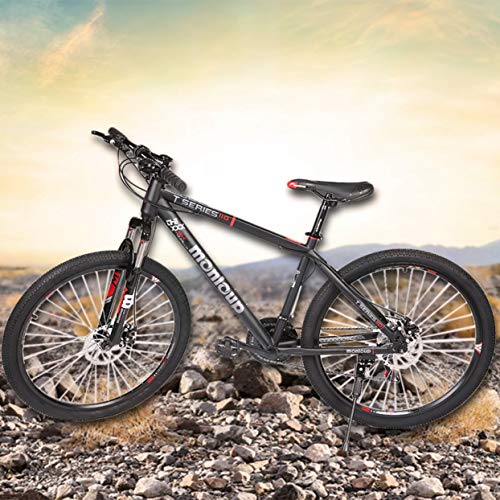 Shenykan Bicicleta de montaña Plegable de 26 Pulgadas Bicicleta Plegable de 7 velocidades Negro MTB Sport