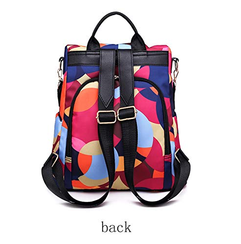 shepretty Mochila Oxford antirrobo Impermeable para Mujer, AL911 Arco Iris