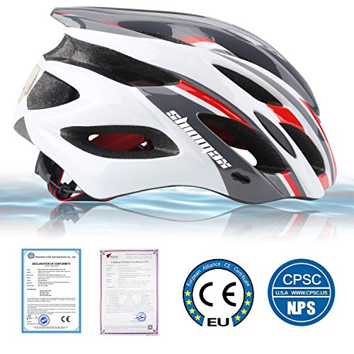 Shinmax Casco Especializado de la Bici con la luz Seguridad Casco Ciclo Adjustable Deporte Cascos Bici Bicicleta Camino Mountain Biking Motocicleta Hombres Mujeres Adultos