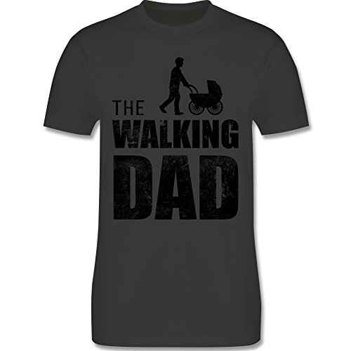 Shirtracer Camisetas Hombre The Walking Dad Regalo de cumpleaños para el Padre (Gris Oscuro, XL)