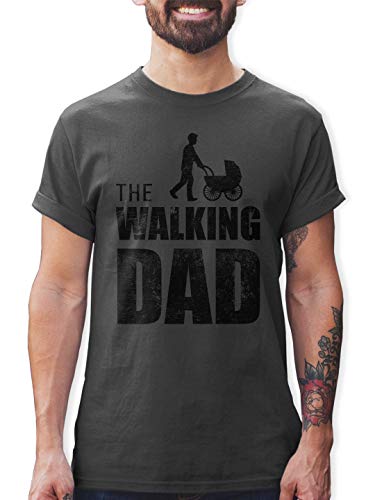 Shirtracer Camisetas Hombre The Walking Dad Regalo de cumpleaños para el Padre (Gris Oscuro, XL)