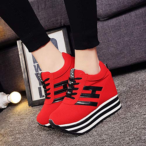 Shoes Mujer Otoño Invierno ZARLLE Zapatos Deportivos Zapatillas de Deporte Zapatos Corrientes de Las Mujeres Zapatos Plataforma Gruesa de Fondo Zapatos Interiores