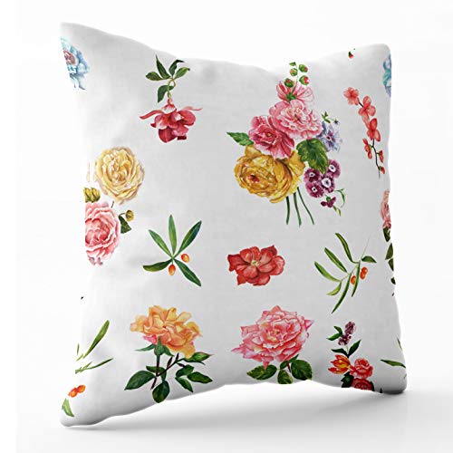 Shorping X'Mas Fundas de Almohada con Cremallera, 16 x 16 Pulgadas, con diseño Tradicional asiático, Decorativas, Fundas de Almohada, Funda de cojín para el hogar, sofá, Ropa de Cama