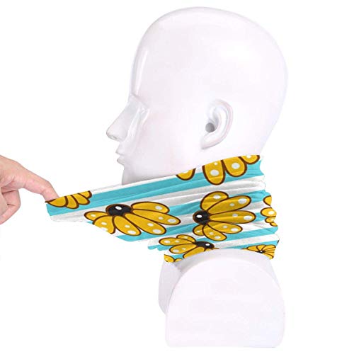 Shotngwu - Bandana de cuello redondo sin costuras, color amarillo, camomila, azul, unisex, sin costuras