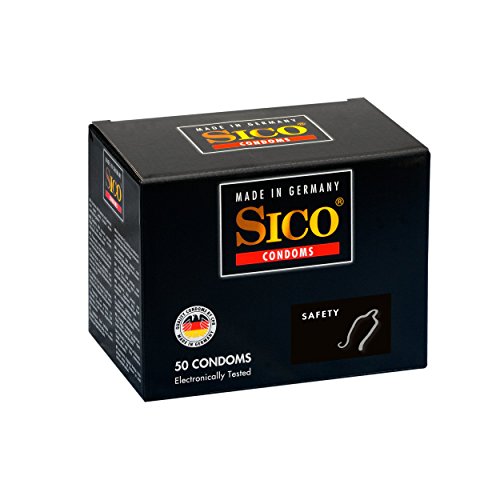 SICO Safety preservativos - combinan una protección segura con la mayor sensibilidad posible - látex de caucho natural - empacado individualmente en una en una caja - 50 pieza- Made in Germany