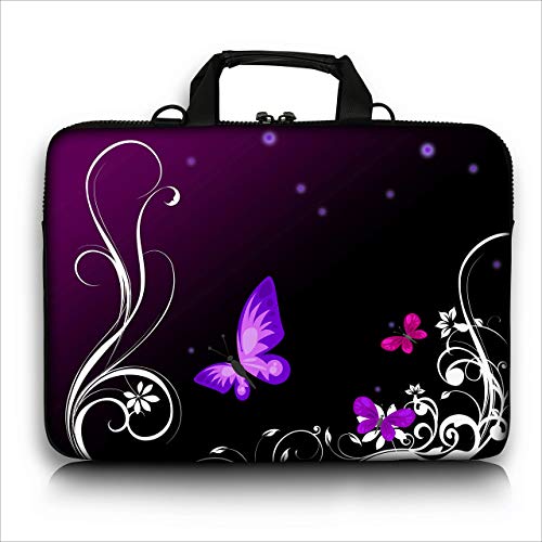 Sidorenko Bolsa para portátil de 17-17,3 Pulgadas - Butterfly A217- Bolso de Hombro para portátil: Bolso de Hombro Elegante De Diseño - Ordenador – Portátil
