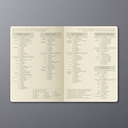 Sigel C1903 Agenda semanal 18 meses 2018 / 2019 y cuaderno, tapa dura, 14,8 x 21,3 cm, negro