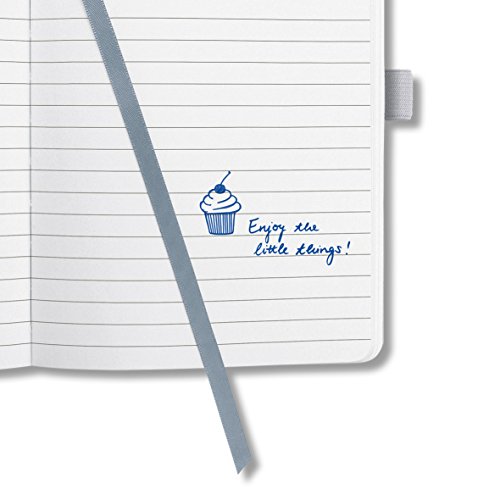 Sigel JN301 - Libreta Jolie rayada con tapa dura, A5, diseño tipo acuarela, motivo "Blue Romance"