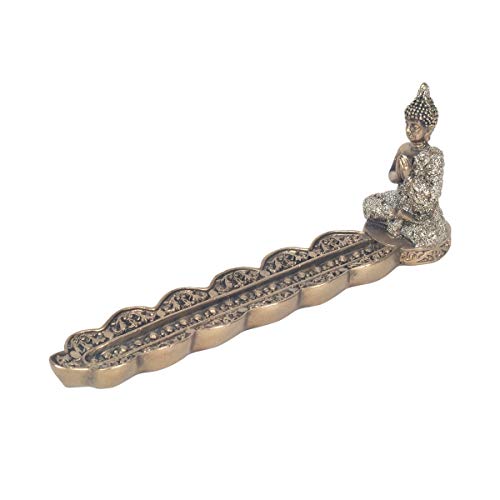 SIGRIS Decor and Go Apoyador Incienso Buda Dorado para Regalo Complementos Natura Oriental