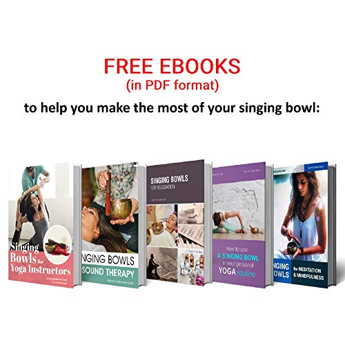 Silent Mind ~ Juego De Cuencos Tibetanos ~ Diseño Equilibrio y Armonía ~ Con Mazo De Superficie Doble Y Cojín De Seda ~ Promueve La Paz, La Curación De Chakras Y La Atención Plena ~ Un Regalo Exquisito (Bronce)