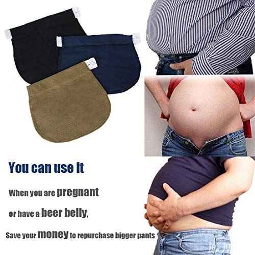 Simoda 6 Piezas Extensor de Pantalones de Maternidad Extensor de Cintura Ajustable Extensor de Cintura de Embarazo Alargador de Pantalones Elástico para Mujeres Embarazadas,6 Colores