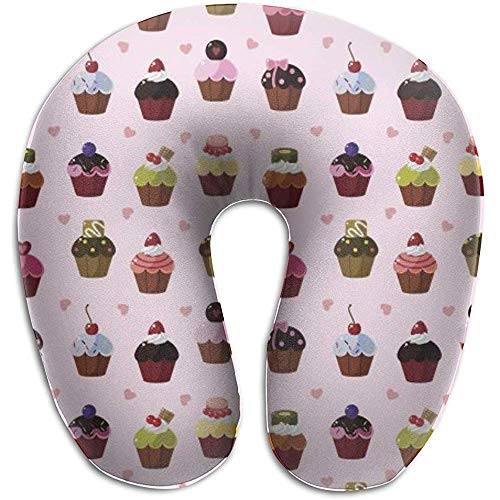 Simone-Shop Alimentos Dulces Tortas Almohada para el Cuello en Forma de U Almohada de Viaje Suave para el Cuello para el hogar, Dolor en el Cuello Almohada en Forma de U 29 * 30 * 10 cm